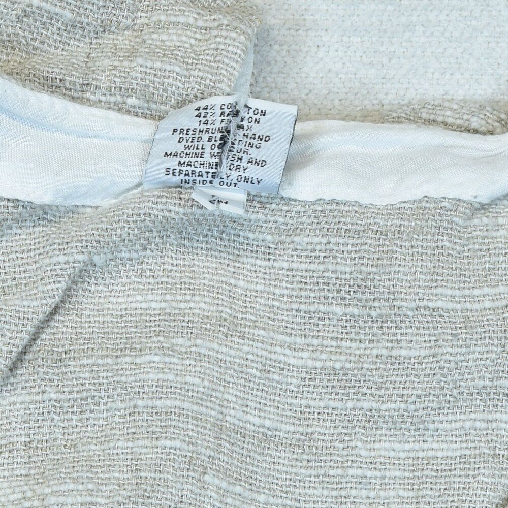 Vintage CP Shades Linen Blend Vest Neutral Beige Button Up Large L Coastal - Picture 4 of 6